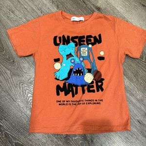 Zara Unseen Matter Orange T shirt